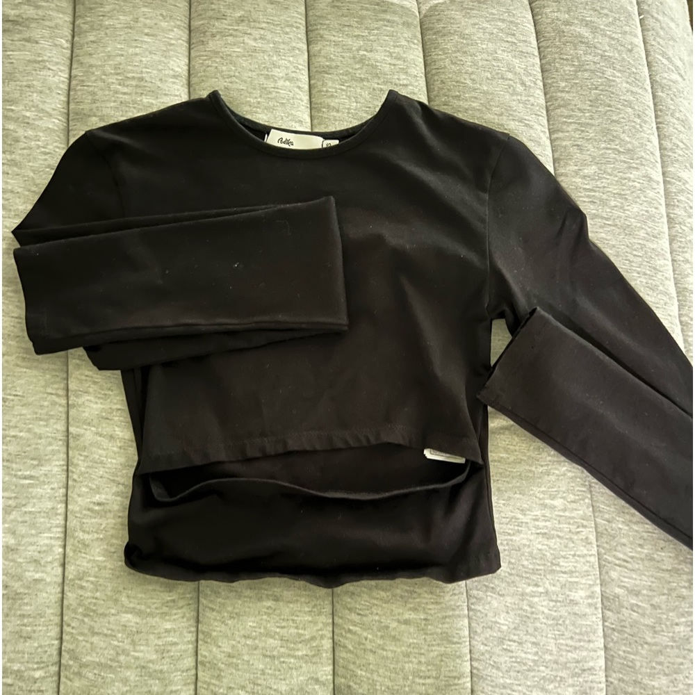 adika black cropped long sleeve